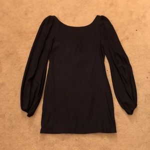 Elizabeth and James Navy Low V Back Mini Dress